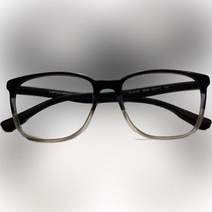 Emporio Armani Men’s Glasses Black Full Rim Rectangle Square 53-17-140